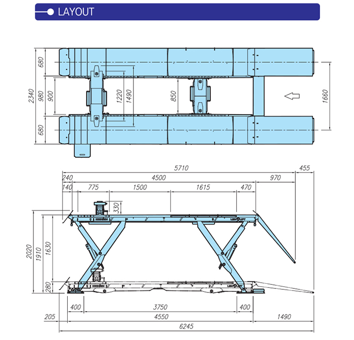 Heshbon HL-L5BA Semi Scissor Lift